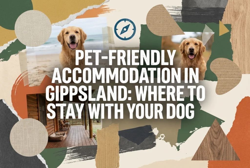 Professional header image for list-based article: Pet-Friendly Accommodation in Gippsland: Where to Stay wi...