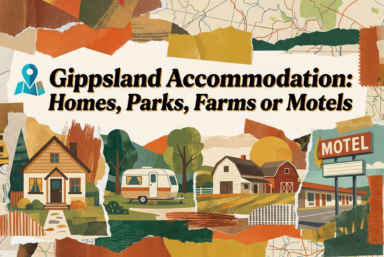 Professional header image for comparison analysis: Gippsland Accommodation: Homes, Parks, Farms or Motels